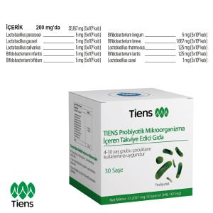 Tiens PROBİYOTİK MİKROORGANİZMA İÇEREN TAKVİYE EDİCİ GIDA